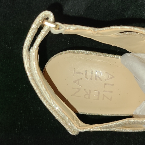 Naturalizer Baylor Glitter Gold Sandals - Picture 2 of 6